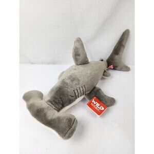 Wild Republic Gray Realistic Hammerhead Shark Large 20" Plush Stuffed New w/Tag